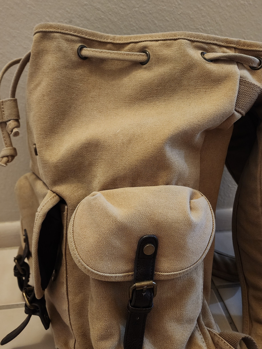 TAP Canvas Backpack in Tan - Picture 4 of 7
